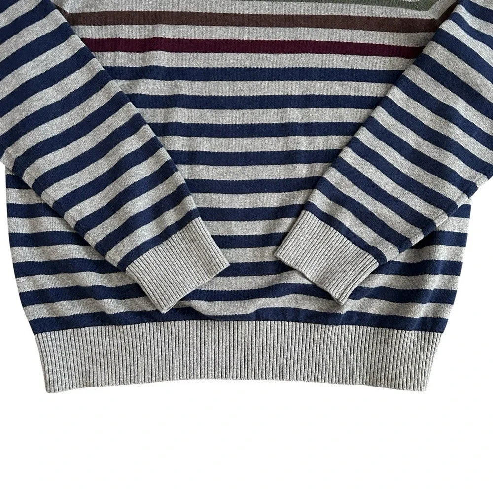 Tommy Hilfiger‎ Sweater Men's Striped Crew Neck Long Sleeve Grunge Skater XL
